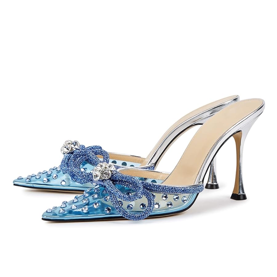 靴 Crystal Embellished Pointed Mules Crystal Embellished Pointed Toe Mules | David's Bridal